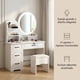 thumbnail image 2 of Tocador Melamina Con Taburete Luz 80*40*137cm Estilo Europeo Blanco, 2 of 8