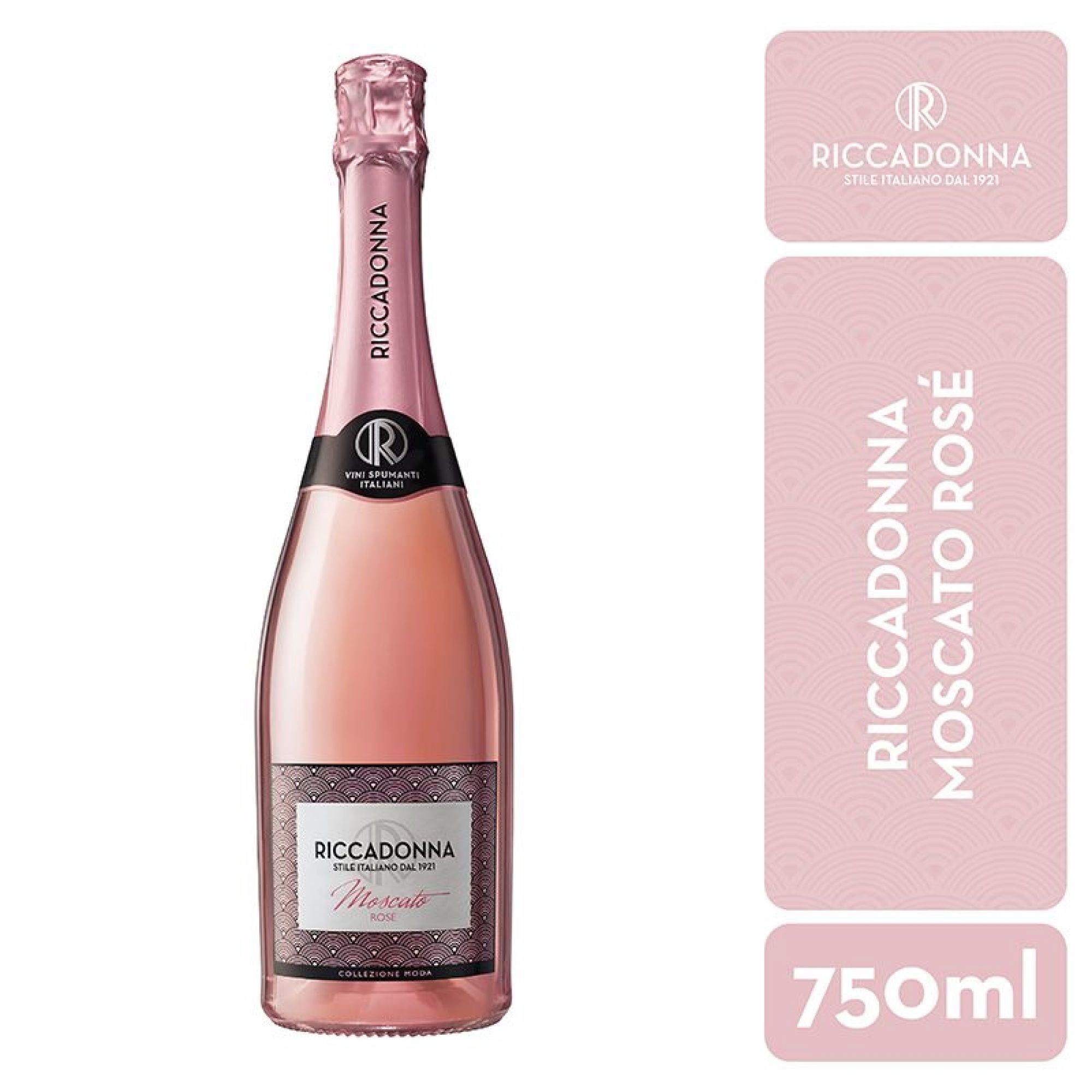 Espumante Moscato Rosé 8° Botella 750 cc Riccadonna