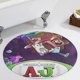 thumbnail image 5 of Hey AJ Alfombra Redonda de Felpa Coral, Antideslizante, No Desprende Pelusas, Lavable y Duradera para Salón, Dormitorio y Habitación de Niños 60cm, 5 of 6