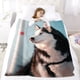 thumbnail image 5 of Husky Siberiano anti-pilling, suave, ligera, esponjosa y acogedora de lujo para hogar y cocina – Perfecta para niños y adultos,100X130cm, 5 of 6