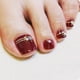 thumbnail image 3 of 24pcs Cute Cat Press On Toe Nails Square Fake Toe Nails Glossy Full Cover Glitter Silver Powder Stick On Nails False Toe Nails With Glue Sticker And Nails File For Women Girls, 3 of 3