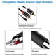 thumbnail image 4 of Adaptador de audio Aux con cable RCA para iPhone, cable divisor Y de 2 macho compatible con iPhone/amplificador/coche/teatro en casa/altavoz, 4 of 8