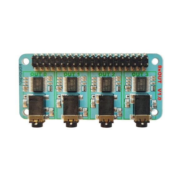 RASPIAUDIO 8xOUT HAT de audio de 8 canales para Raspberry Pi 5