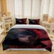 thumbnail image 1 of 3pcs "Love And Deep Space" Silver Gray Red Eyes QICHE Pattern Three-Piece Set Soft And Comfortable bedding Suitable for All Seasons, 1 of 5