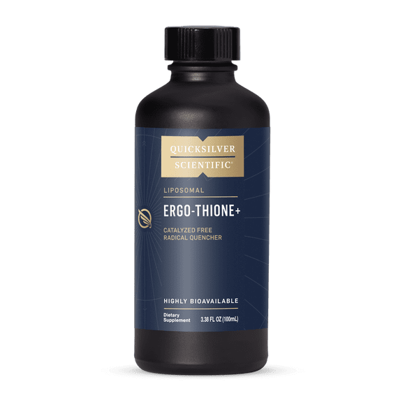 Quicksilver Scientific Ergo-Thione+ — Ergotioneína + Glutatión + Selenio · Liposomal