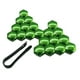 thumbnail image 3 of 20 cubiertas protectoras para tuercas de rueda de coche, decoración exterior, universales, con herramienta de clip, antióxido, para pernos de neumátic Verde 19mm, 3 of 5