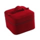 thumbnail image 2 of Organizador De Joyas De Pana, Ideal Para Organizar Pulseras, Bodas, Viajes, Color Rojo, 2 of 5