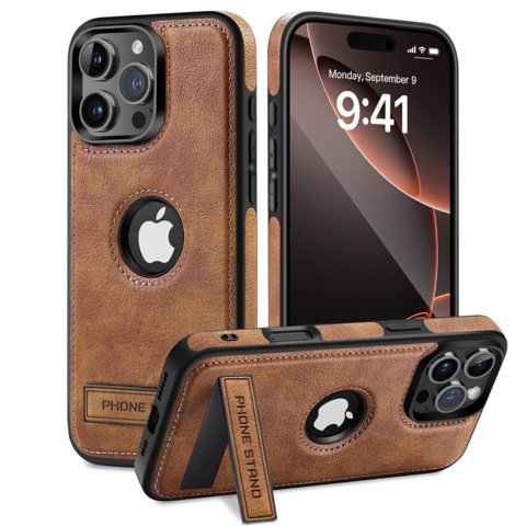 Funda Dogodon Para Iphone 16 Pro Max 6.9"" De Cuero Con Soporte Retráctil
