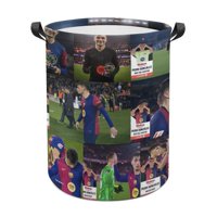 Desmarcar - Pedri Cesta De Lavandería De Gran Capacidad Redonda Con Asa, Bolsa Para Ropa Sucia Plegable, Almacenamiento Para Dormitorio, Baño Y Lavadero 44X35 Cm