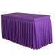 thumbnail image 2 of 47 'cubierta De La Falda De La Tabla Del Mantel Casero Para La Decoración Del Banquete De Boda Púrpura, 2 of 3