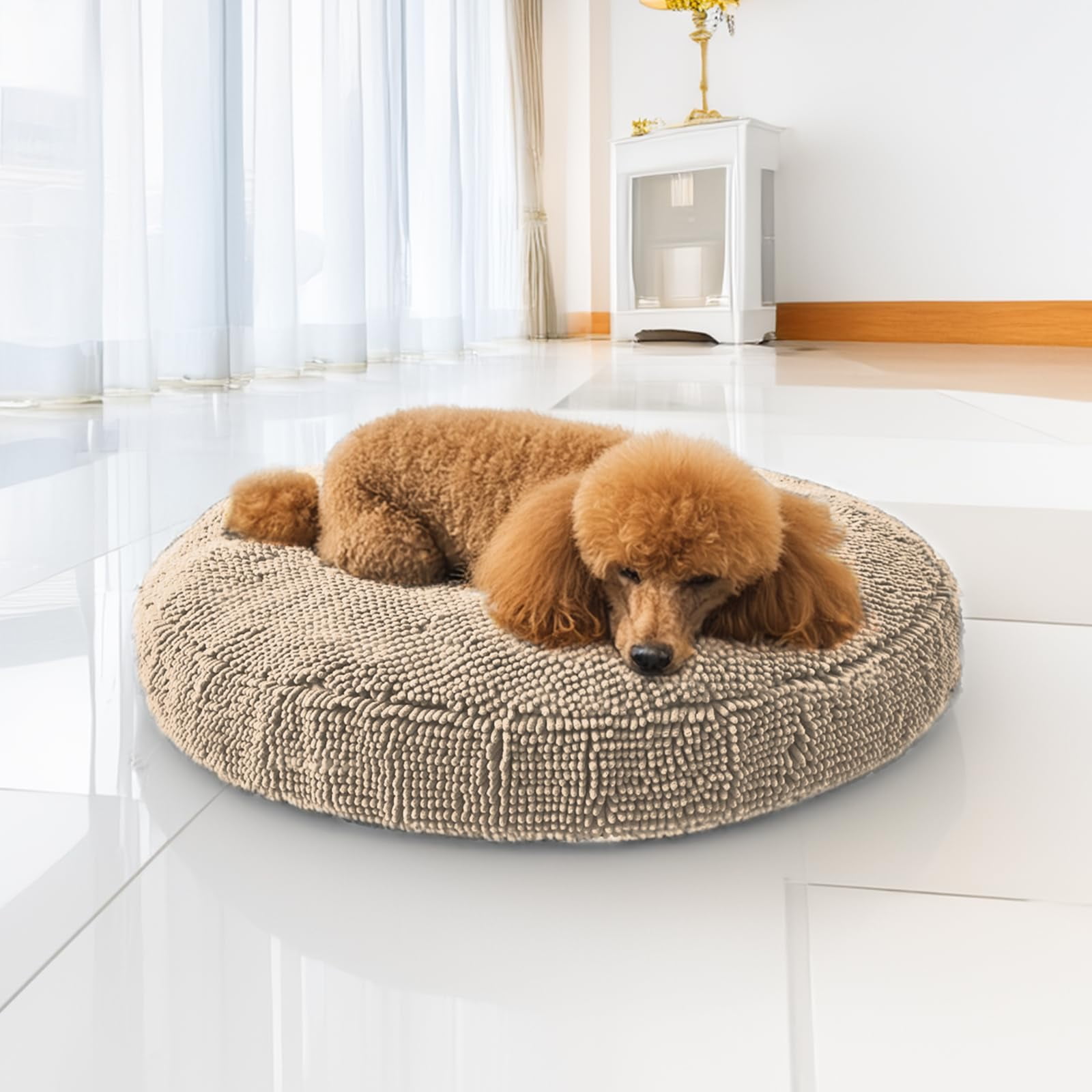 Cama Para Perros Muddy Mat Cloud K-9 Soft Chenille Beige Medium