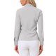 thumbnail image 3 of INSPIRE CHIC Blusas de Mujer de Manga Larga Chiffon Plisado con Lazo Cuello Camisa de Oficina S Gris Claro, 3 of 6