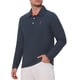 thumbnail image 4 of INSPIRE CHIC Camisa Polo de Hombre con Patrón Piqué de Manga Larga en Contraste de Color para Golf 2XL Azul Oscuro, 4 of 6