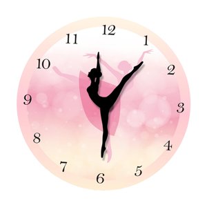 Magideal - Reloj De Pared De 12 Pulgadas Con Diseño De Bailarina, Decorativo, Con Movimiento Preciso, Funciona Con Pilas, Para Decoración Del Hogar Y La Oficina,