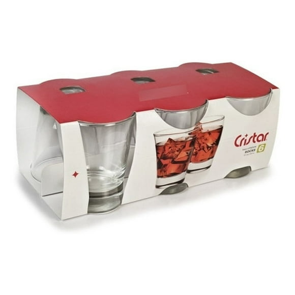 Set 6 Vasos bajos Vidrio Cristal 347cc London Rocks