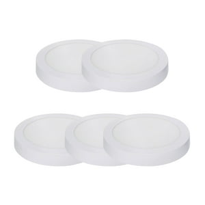 Hb. Importaciones - Pack 5 Panel Redondo Led Eco Sobrepuesto Blanco 6W Frío