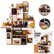 thumbnail image 1 of Cocina De Juguete Grande 93cm 104pcs Vapor Agua Grifo Luces, 1 of 7