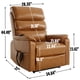 thumbnail image 2 of Brown Leatheraire Dual Motor Infinite Position Up to 350 LBS Power Lift Recliner Chair with Power-Remote, Heat Massage and Heavy Duty Motion Mechanism, 2 of 3