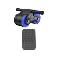 Magideal - Rueda Antideslizante Para Abdominales, Rodillera Para Agrandar El Estómago Y El Núcleo, Ejercitador Abdominal Silencioso Para Principiantes Masculinos Negro Y Azul