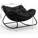thumbnail image 3 of Sillon Mecedor Silla Mecedora Sitial Moderna Talla Xxl Negro Liso, 3 of 8