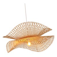 Magideal - Lámpara Colgante De Bambú Moderna, Iluminación De Techo Tejida A Mano, Lámpara De Ratán, Accesorio De Iluminación Para Restaurante, Cocina, Sala De 85Cm