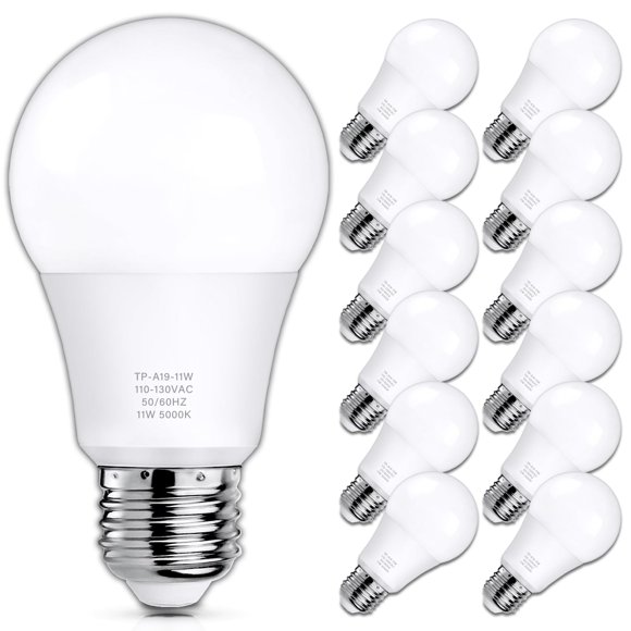 Bombilla LED MaxVolador A19, 11 W, 1100 lm, 5000 K, E26, paquete de 12