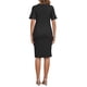 thumbnail image 3 of INSPIRE CHIC Vestidos de Trabajo para Mujeres Embarazadas Semi Formales de Manga Corta con Cuello en V y Pliegues Frontales para Oficina S Negro, 3 of 6