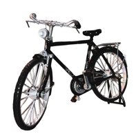Magideal - Modelo De Bicicleta Para Decoración Del Hogar, Escultura De Metal, Bicicleta De Hierro Hecha A Mano Clásica, Decoración De Arte De Metal Única, Adorno , C Negro