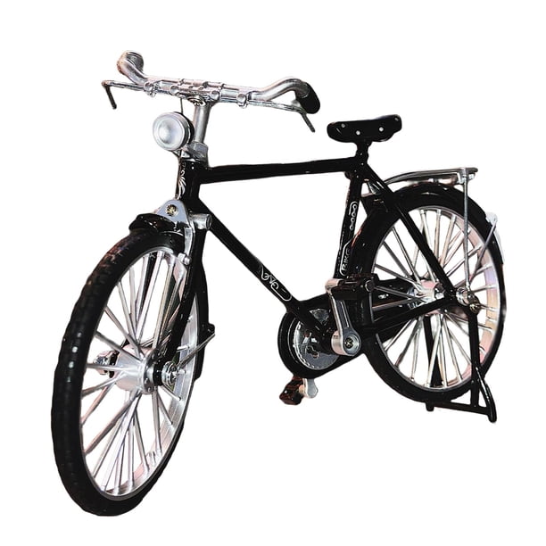 Modelo de Bicicleta para Decoración Del Hogar, Escultura de Metal, Bicicleta de Hierro Hecha a Mano Clásica, Decoración de Arte de Metal única, Adorno , C Negro
