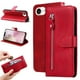 thumbnail image 1 of Funda con Cremallera para iPhone 16e, Carcasa Cartera de Cuero PU con Soporte y Tarjetero, 1 of 5