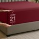 thumbnail image 1 of Sábana bajera Utopia Bedding Queen Burgundy con bolsillo profundo de 21 pulgadas, 1 of 9