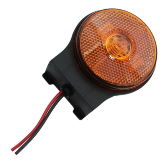 Foco Lateral Led Ambar 12 Y 24 Volts Con Soporte Y Cable