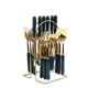 thumbnail image 1 of Juego de Cubiertos Firefly Hope 24 Piezas Verde Oscuro Acero Inoxidable, 1 of 5