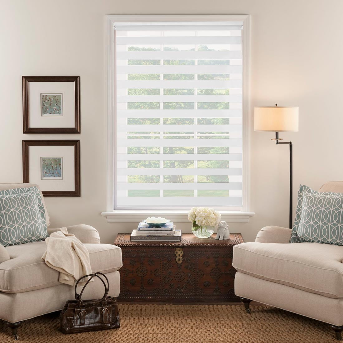 Chantilly - Cortina Duo 150 X 165 Cm Blanco