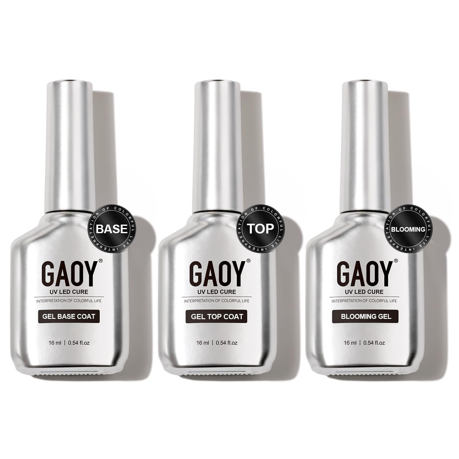 Set De Esmalte De Uñas En Gel Gaoy, Capa Superior, Gel Floreciente Y Capa Base