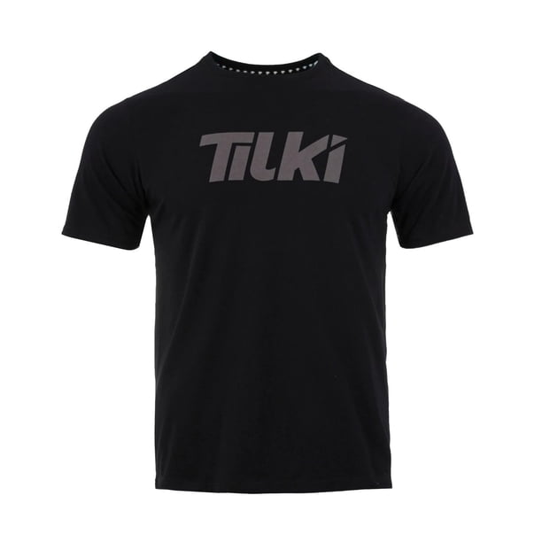 Polera Tilki Cotton Big Logo Tilki Negro/Gris Tenis Padel