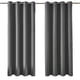 thumbnail image 1 of Cortinas largas para sala de estar, cortinas opacas aislantes con ojales para dormitorio, juego de 2 paneles, gris oscuro, 132 x 183 cm., 1 of 5