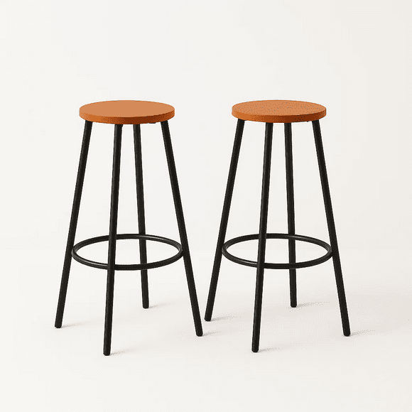 Pack de 2 Pisos taburete de bar elipse industrial