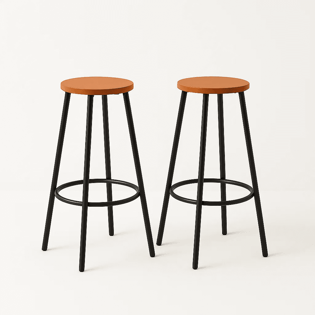 Klik Muebles - Pack De 2 Pisos Taburete De Bar Elipse Industrial