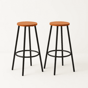 Klik Muebles - Pack De 2 Pisos Taburete De Bar Elipse Industrial