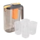 thumbnail image 1 of Jarra Hermética Transparente Para Bebidas Con 4 Tazas, Jarra De Té Helado Para Té, Café, Negro, 1 of 3