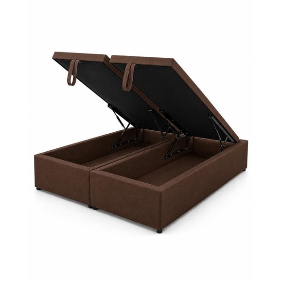 Base Baul 2 Plazas Onyx Con Sistema Hidráulico - Café