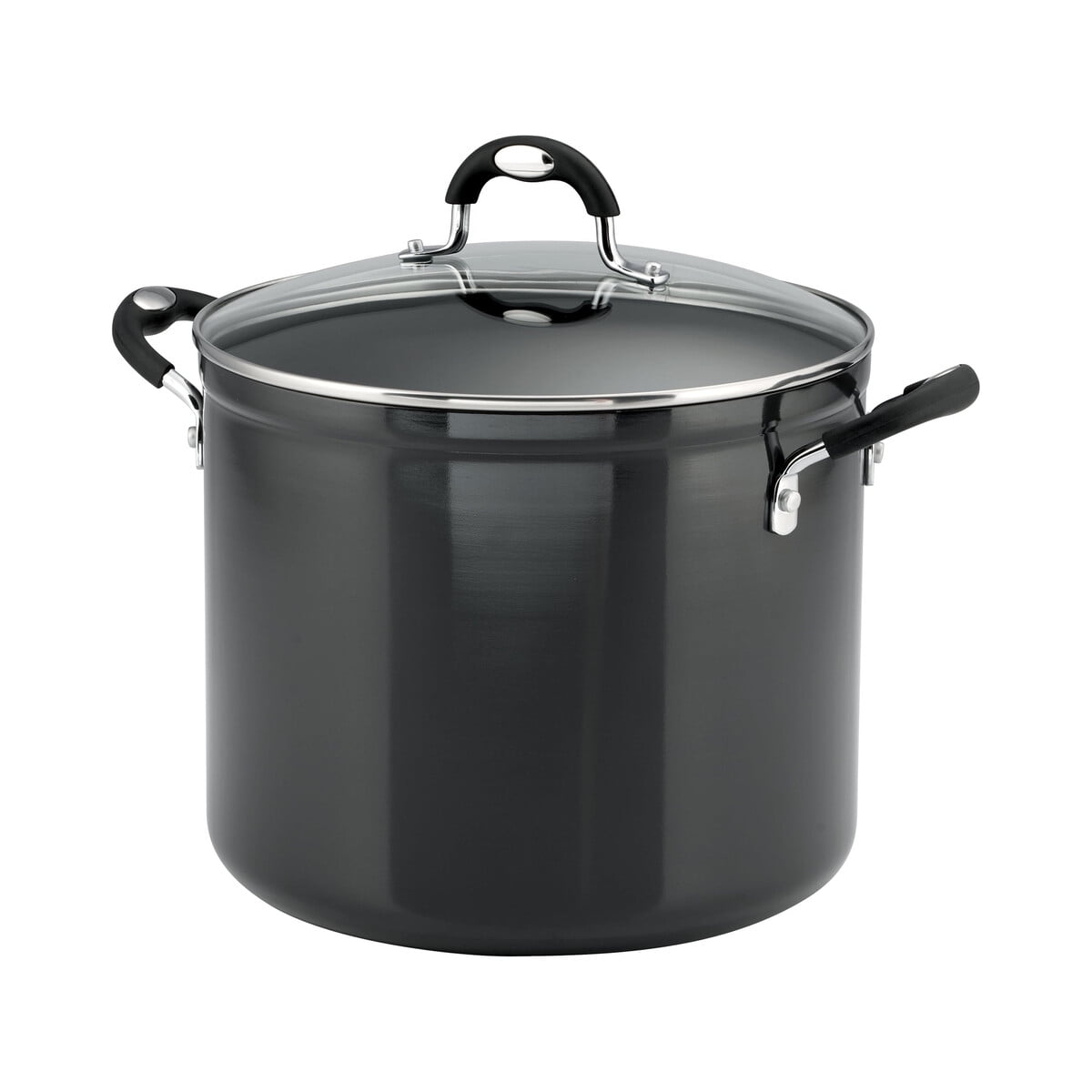 Tramontina - Olla 12l Antiadherente Aluminio Gris Con Tapa