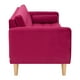 thumbnail image 3 of Sofa Retro 3c + 2 Pouf Felpa 05 Burdeo, 3 of 6