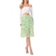 thumbnail image 2 of INSPIRE CHIC Falda midi de línea A para mujer, de vuelta a la escuela, estampado floral, gasa vintage, faldas de verano, verde, naranja, XL, 2 of 5