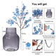 thumbnail image 4 of 6 piezas de flores artificiales de otoño, flores de aliento de bebé falsas, ramo de gypsophila artificial a granel, arreglos florales de seda, centros de mesa para el hogar, cocina, dormitorio, festiv, 4 of 5