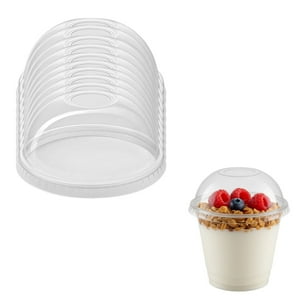 Disparo - Set 20 Tapas Domo 400Ml 500Ml Desechable Transparente