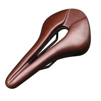 Ioensy - Cojín De Sillín De Bicicleta Hollow Enjoy The Ride Funda De Asiento De Bicicleta De Cuero Pu Café