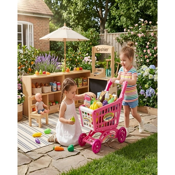 Carrito de Supermercado de Juguete con Accesorios Infantil