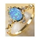thumbnail image 1 of Charming White Opal Oval Stone Engagement Ring for Women - Perfect for Weddings and Special Occasions, 1 of 5